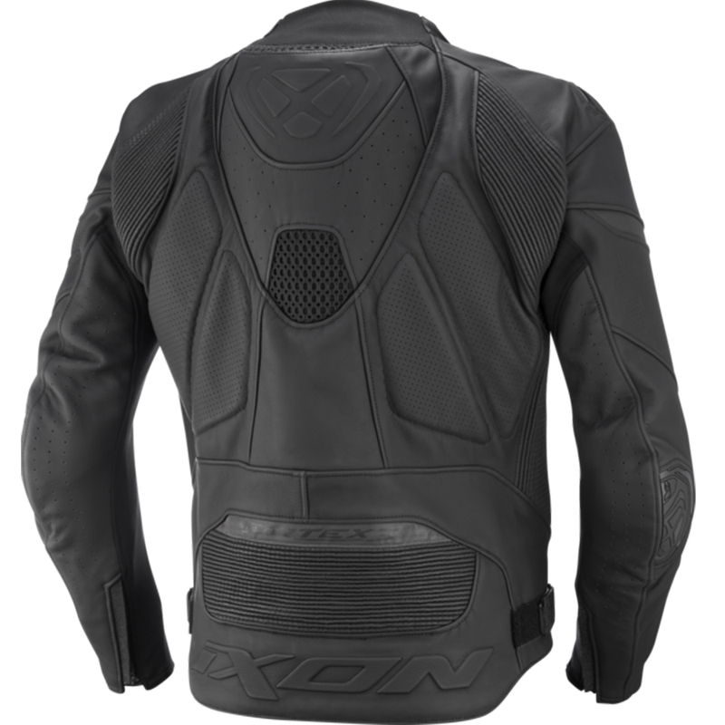 Blouson moto en cuir IXON Vortex 3 noir-noir