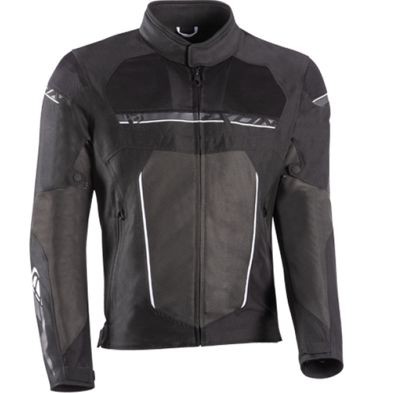 Blouson moto IXON T-Rex noir-gris-blanc