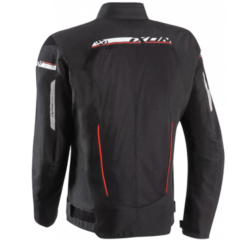 Blouson moto IXON T-Rex noir-blanc-rouge