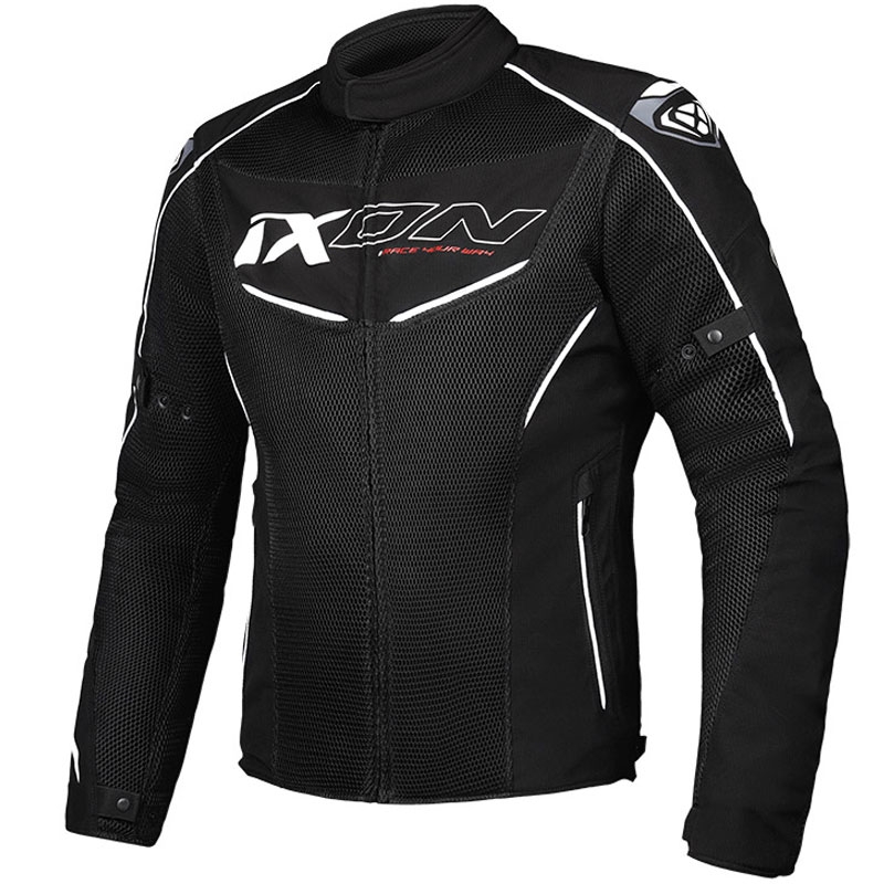 Blouson moto IXON Flicker noir-blanc