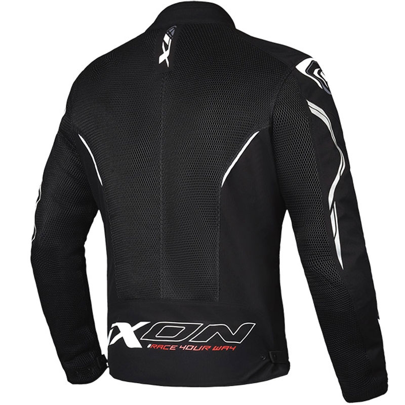Blouson moto IXON Flicker noir-blanc