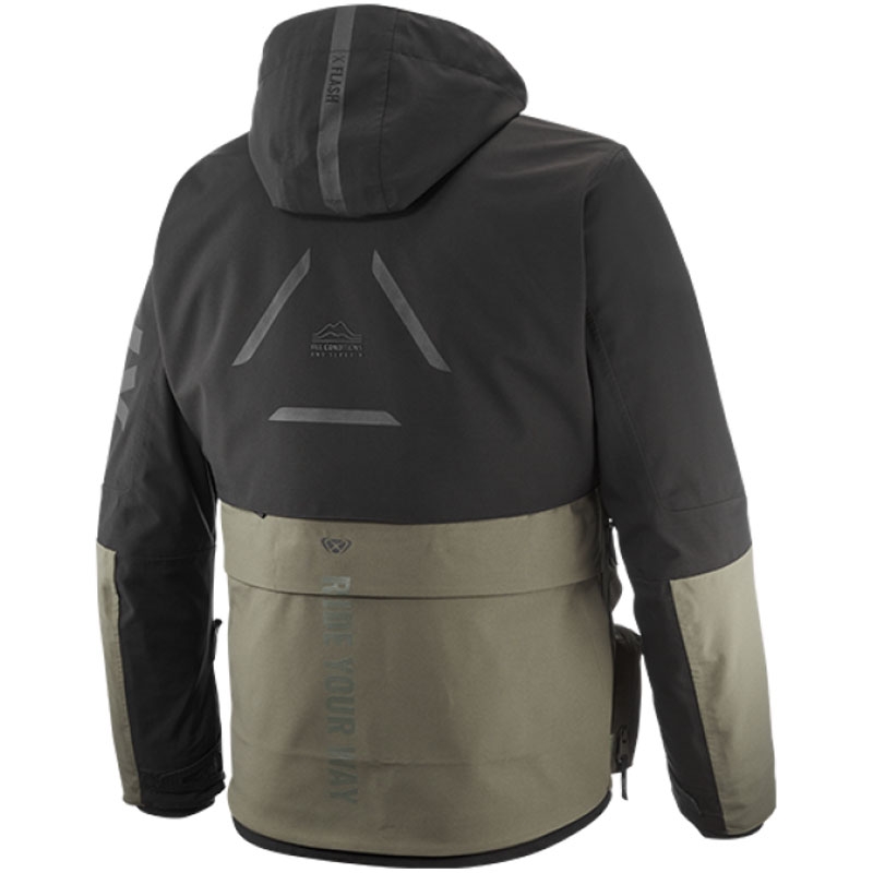Blouson moto IXON Etna kaki-noir