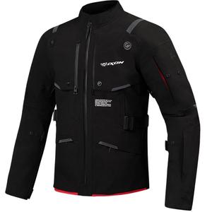 Blouson moto IXON M-Skeid noir-rouge fluo