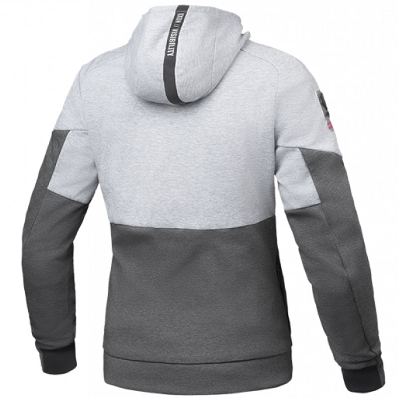 Blouson moto femme IXON Touchdown gris-argent-rose
