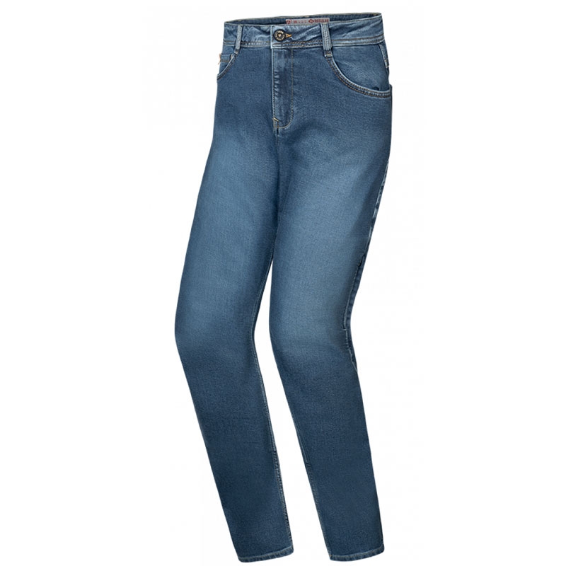 Jean moto femme IXON Dany bleu délavé