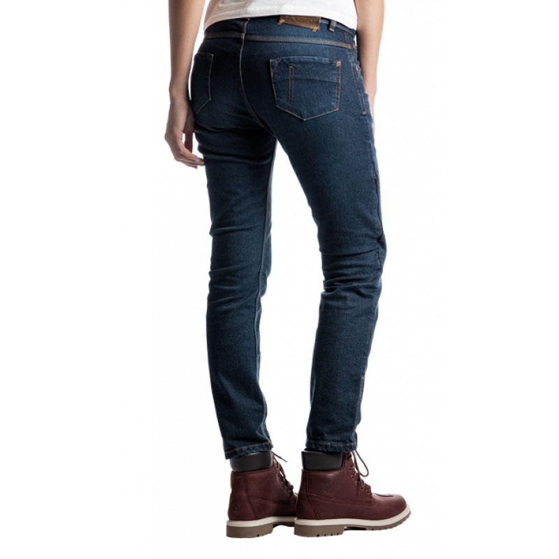 Jean moto femme IXON Billie bleu délavé