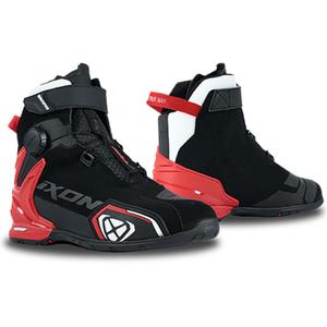 Bottes moto IXON Bull 2 WP noir-blanc-rouge
