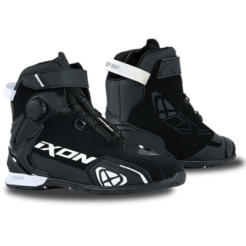 Bottes moto femme IXON Bull 2 WP noir-blanc