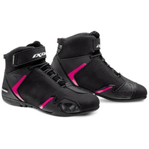Bottes moto femme IXON Gambler WP noir-rose