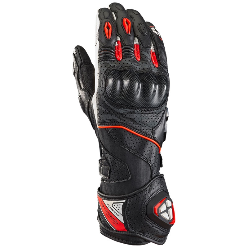 Gants moto IXON Tornado Air noir-blanc-rouge