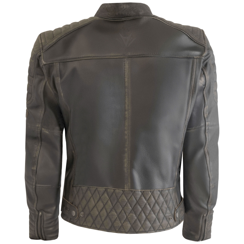 Veste de moto vintage en cuir marron RSA