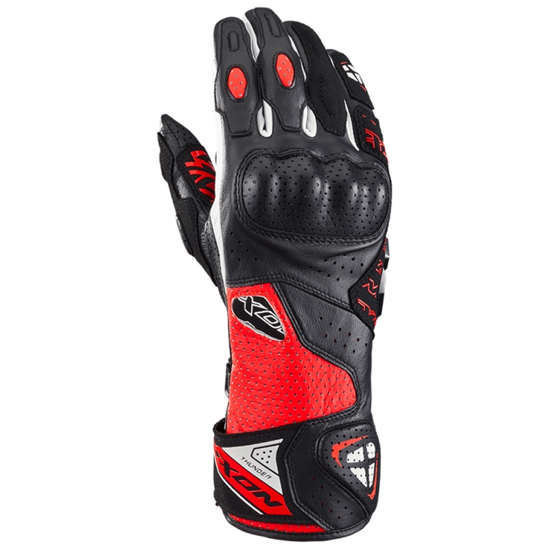 Gants moto IXON Thunder Air noir-rouge-blanc