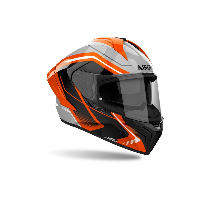 Casque moto intégral Airoh MATRYX Wide orange brillant