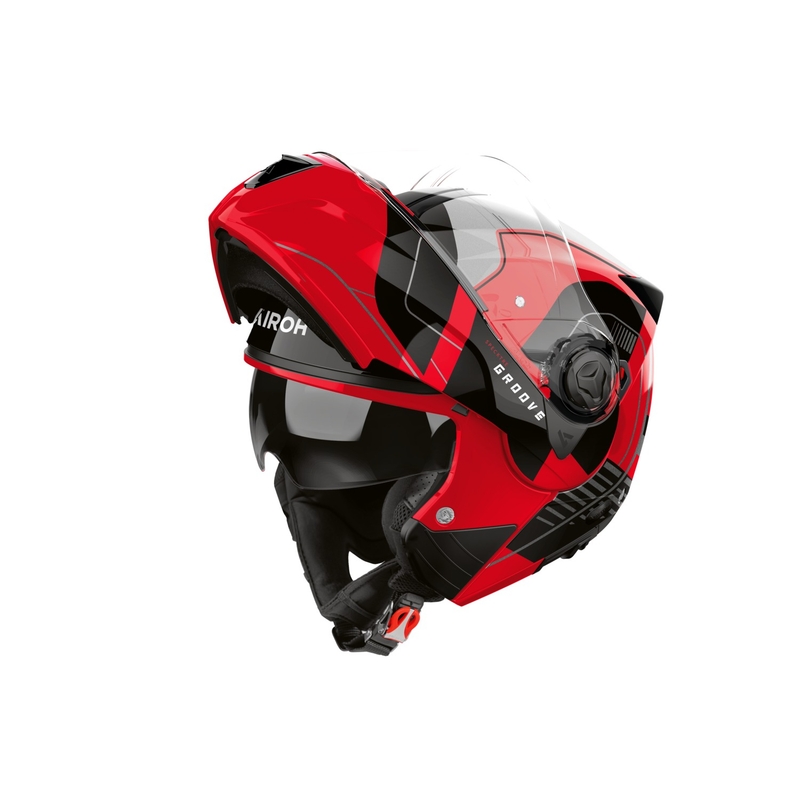 Casque modulable Airoh Specktre Groove rouge brillant