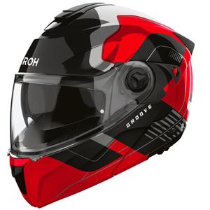 Casque modulable Airoh Specktre Groove rouge brillant