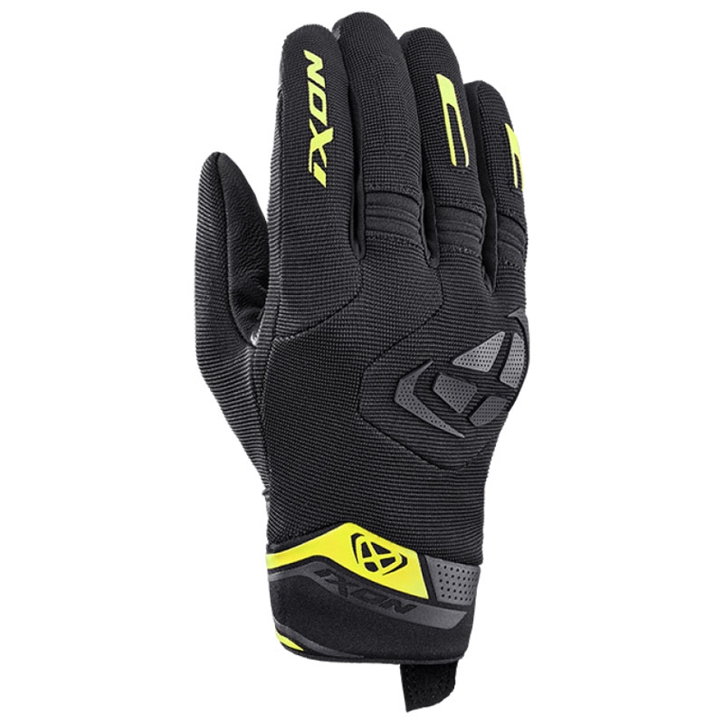 Gants moto IXON Mig 2 noir-jaune fluo
