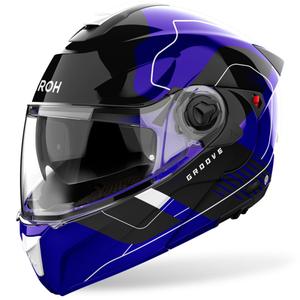 Casque modulable Airoh Specktre Groove bleu brillant