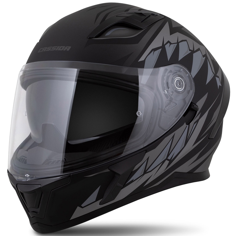 Casque intégral Cassida Orbit Strix noir-gris mat