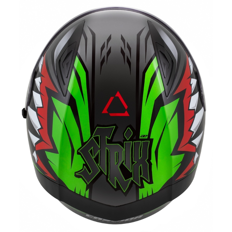 Casque intégral Cassida Orbit Strix rouge-vert-gris-blanc-noir