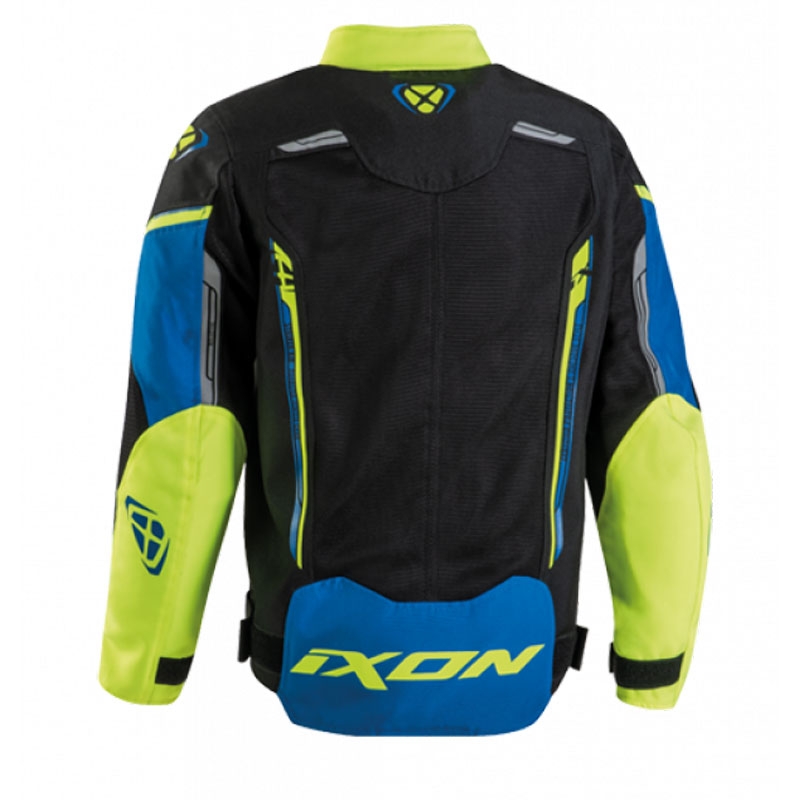 Veste moto enfant IXON Striker Air noir-bleu-jaune