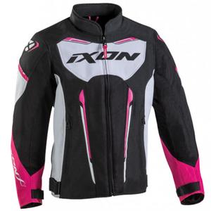 Veste moto enfant IXON Striker Air noir-blanc-rose