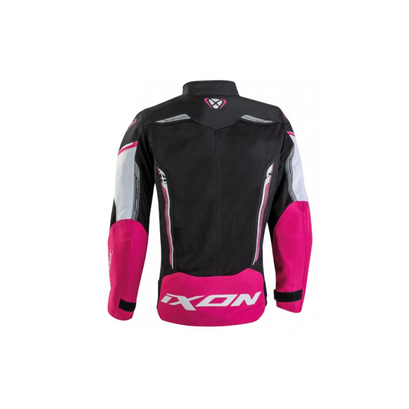 Veste moto enfant IXON Striker Air noir-blanc-rose