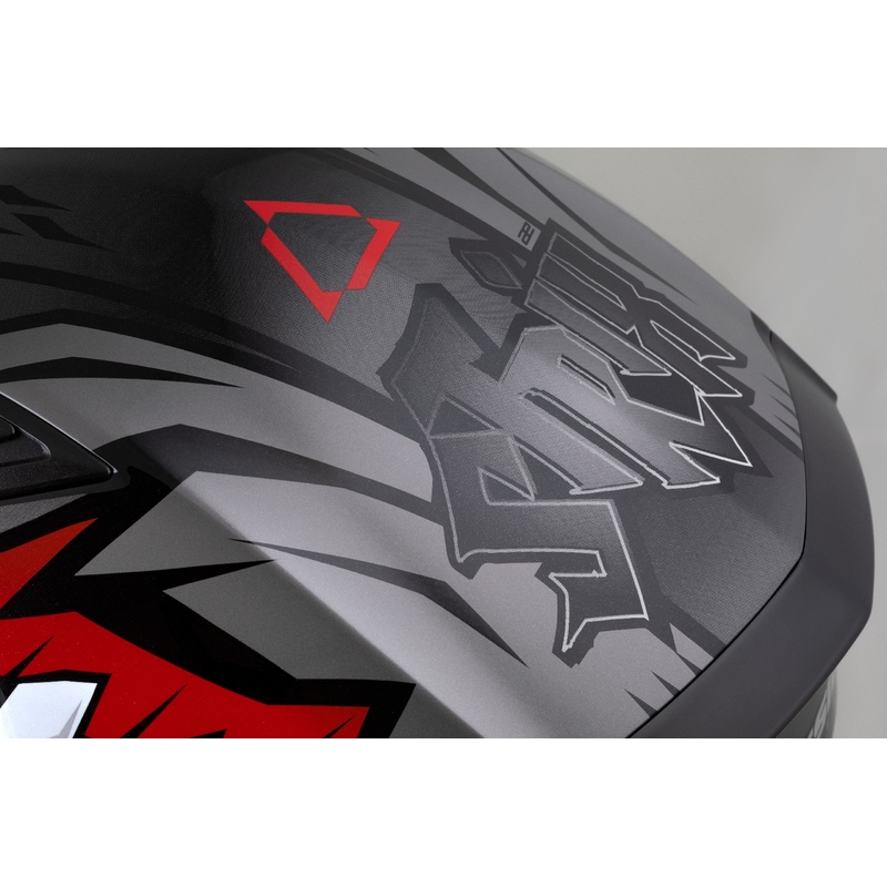 Casque intégral Cassida Orbit Strix rouge-gris-blanc-noir