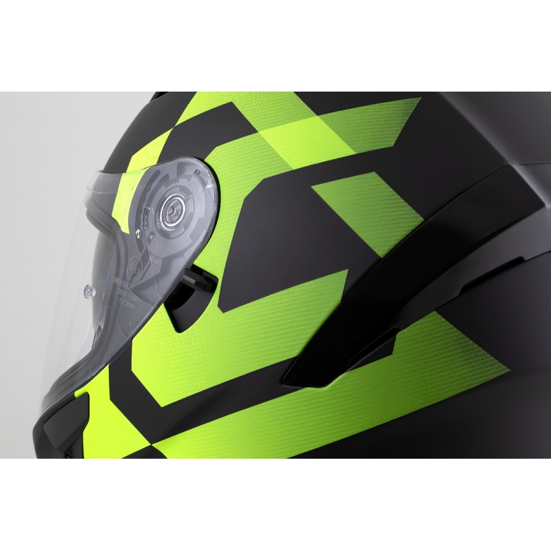Casque intégral Cassida Orbit Grind noir mat-jaune fluo