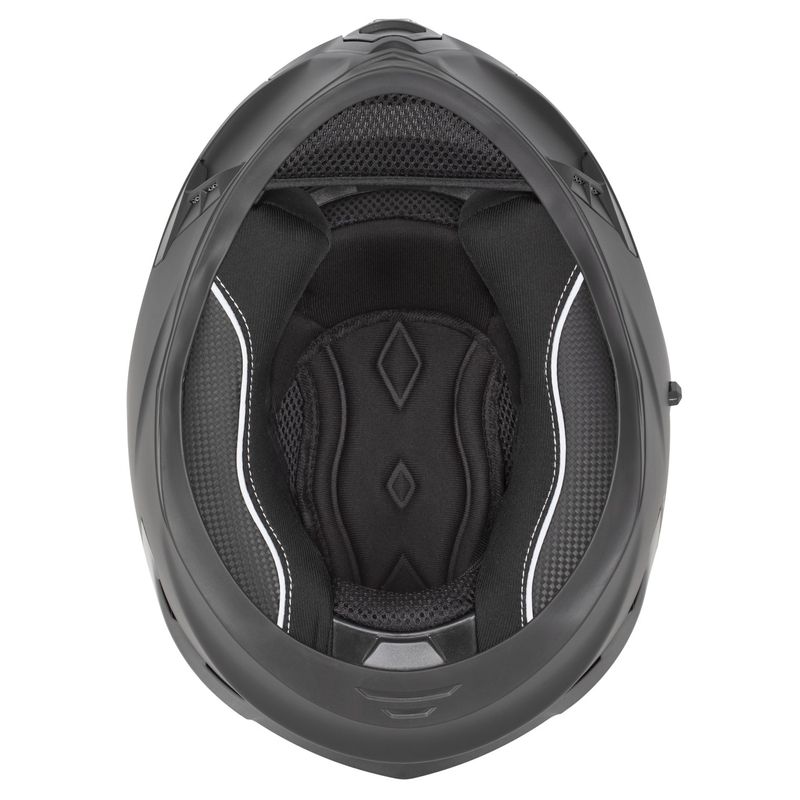 Casque intégral Cassida Orbit Grind noir mat-jaune fluo