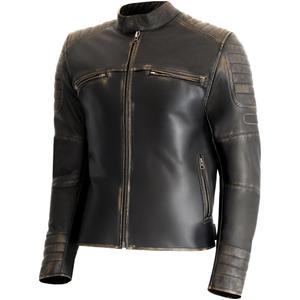 Blouson moto en cuir RSA Vintage marron