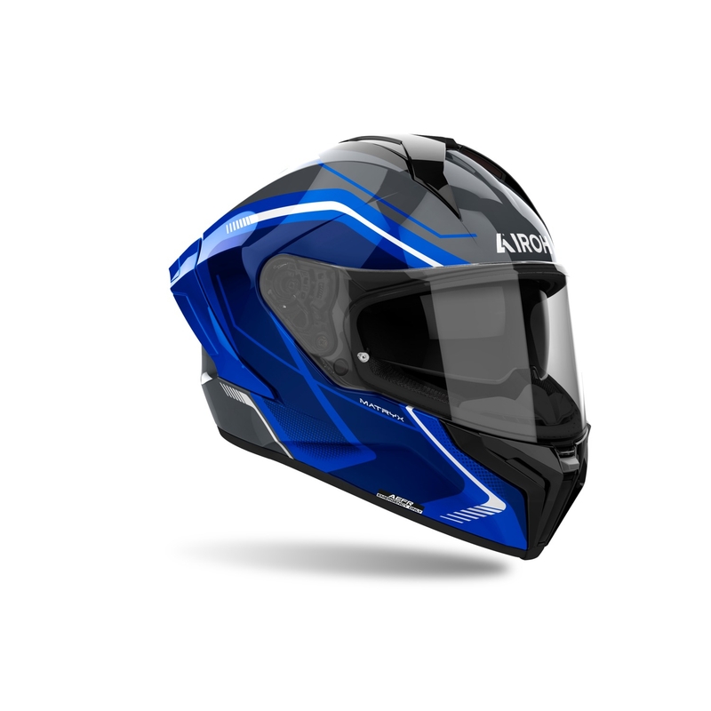 Casque moto intégral Airoh MATRYX Wide bleu