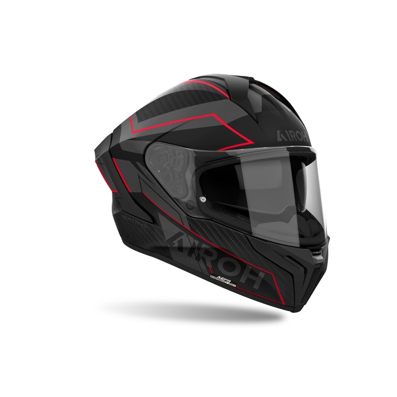 Casque moto intégral Airoh MATRYX Sentinel rouge mat