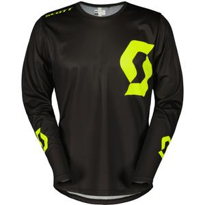 Maillot motocross SCOTT Compete noir-jaune fluo