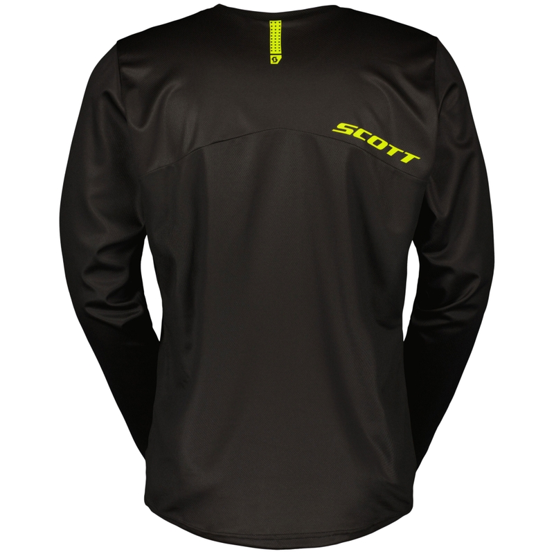 Maillot motocross SCOTT Compete noir-jaune fluo soldes
