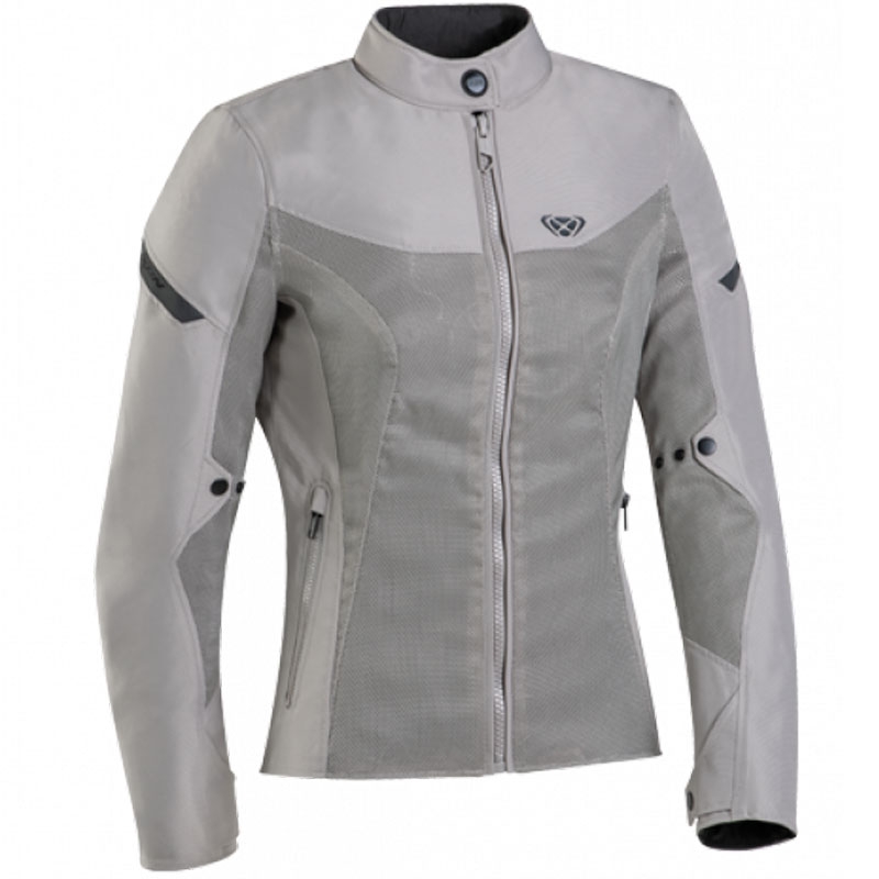 Veste moto femme IXON Fresh Lady gris-beige