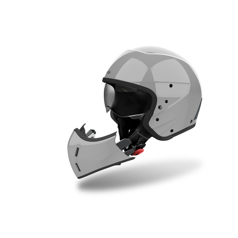 Casque moto modulable Airoh J110 Color gris ciment brillant