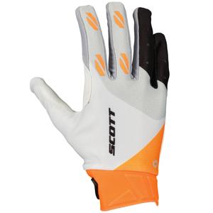 Gants motocross SCOTT EVO RACE blanc-orange
