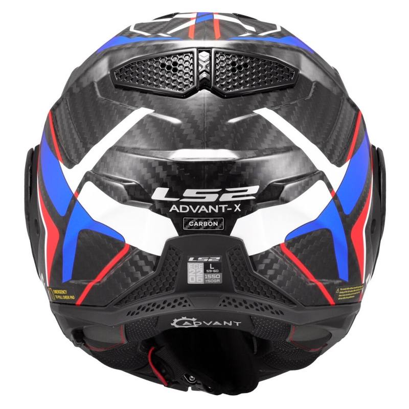 Casque moto LS2 FF901 Advant XC Future II blanc-bleu
