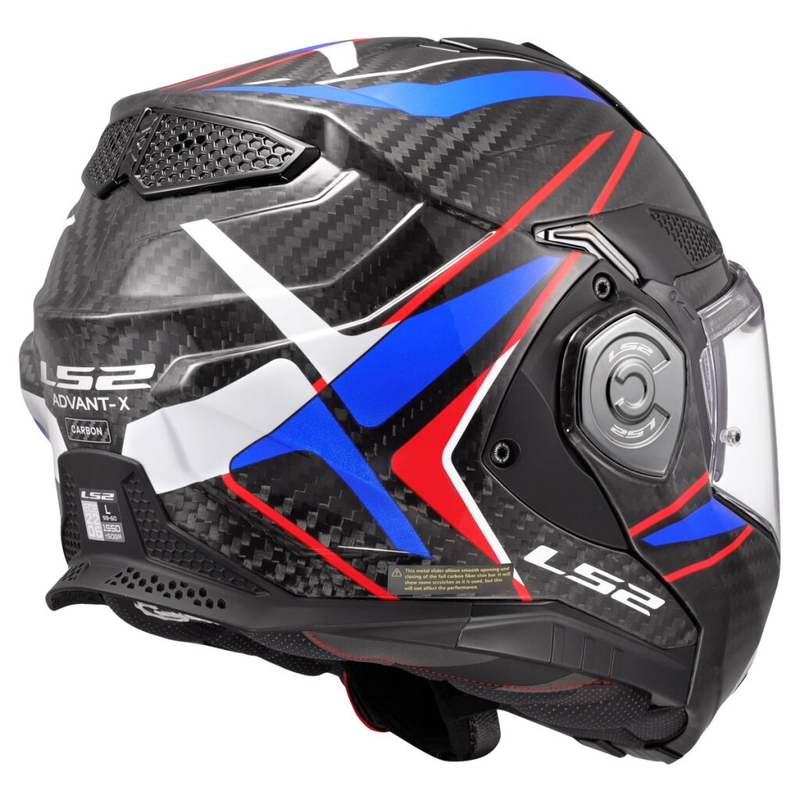 Casque moto LS2 FF901 Advant XC Future II blanc-bleu