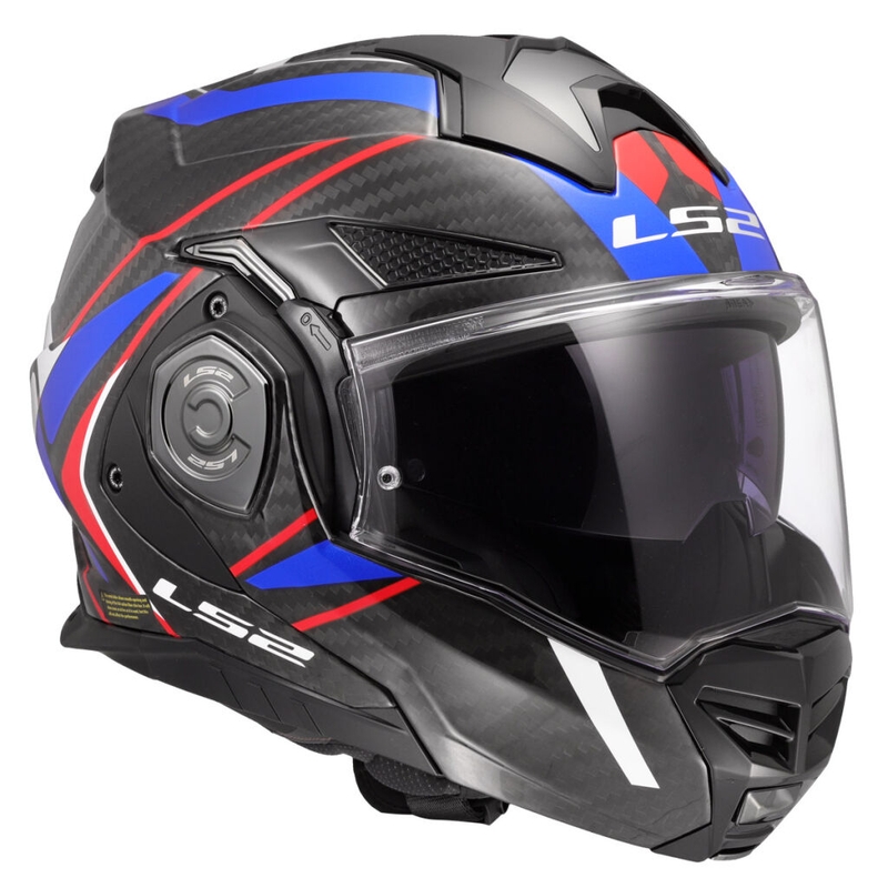 Casque moto LS2 FF901 Advant XC Future II blanc-bleu