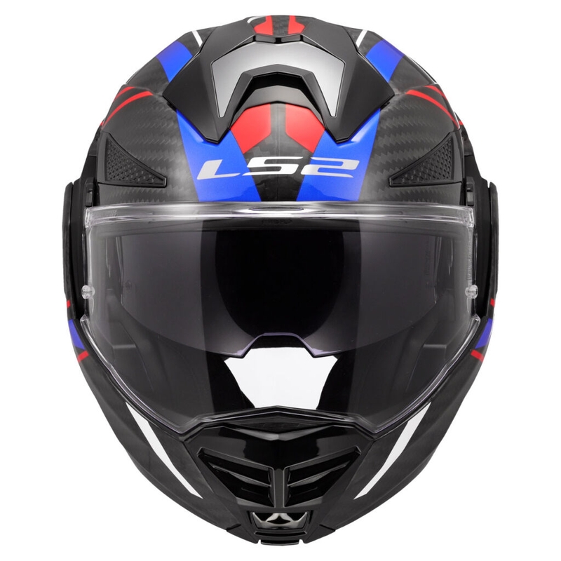 Casque moto LS2 FF901 Advant XC Future II blanc-bleu