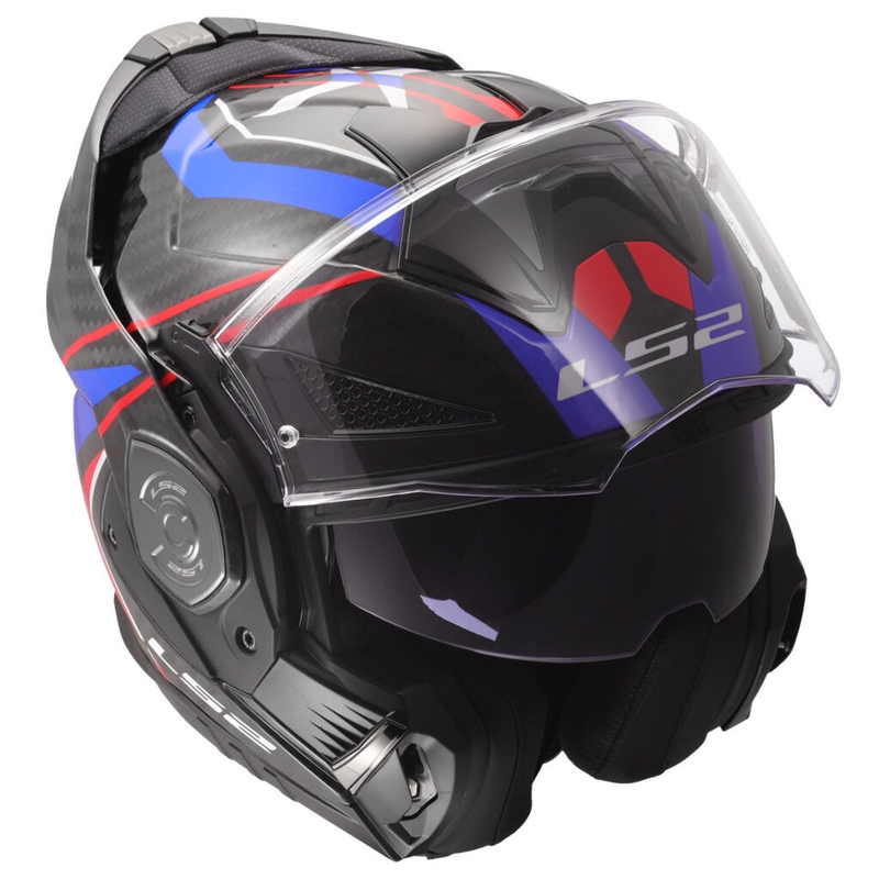Casque moto LS2 FF901 Advant XC Future II blanc-bleu