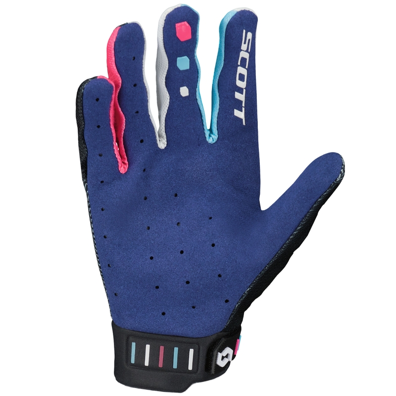 Gants motocross SCOTT Podium PRO bleu-rose