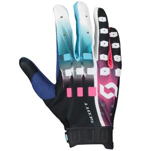 Gants motocross SCOTT Podium PRO bleu-rose