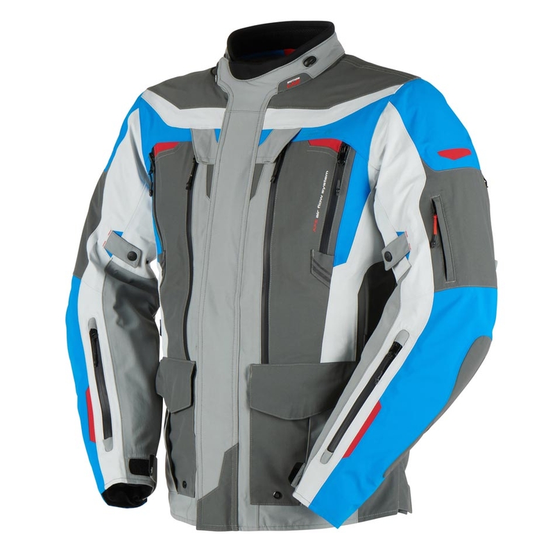 Veste moto Furygan Voyager bleu-gris-anthracite soldes