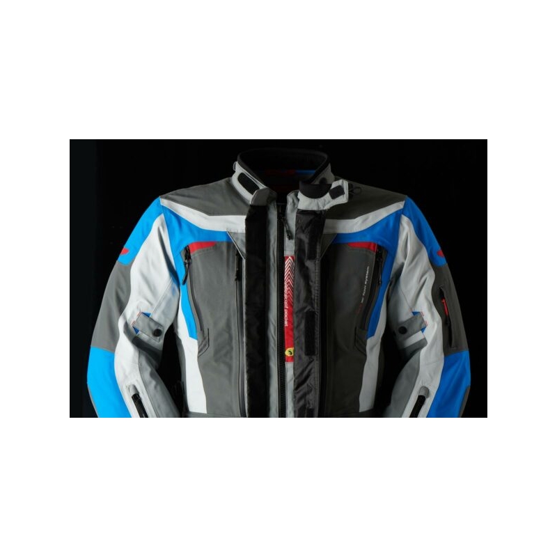 Veste moto Furygan Voyager bleu-gris-anthracite soldes