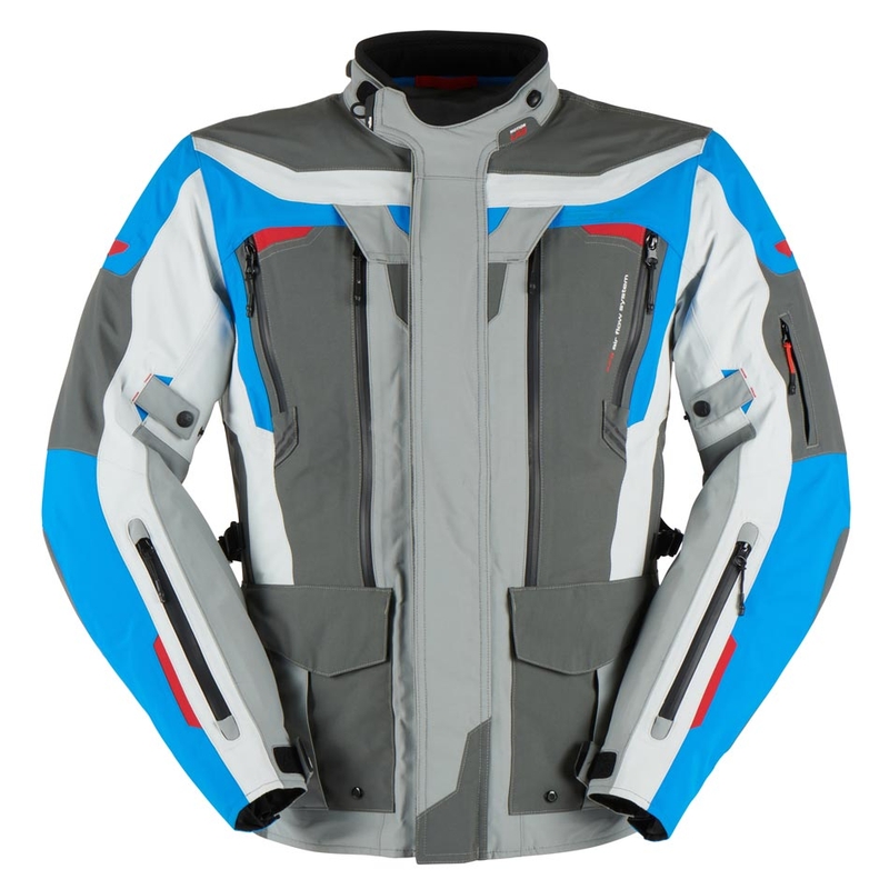 Veste moto Furygan Voyager bleu-gris-anthracite soldes