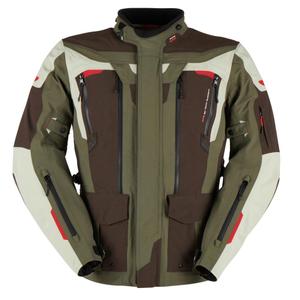 Veste de moto Furygan Voyager vert-brun-beige