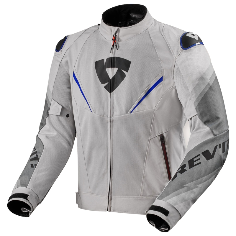 Blouson moto Revit Quantum 3 Air argent-bleu