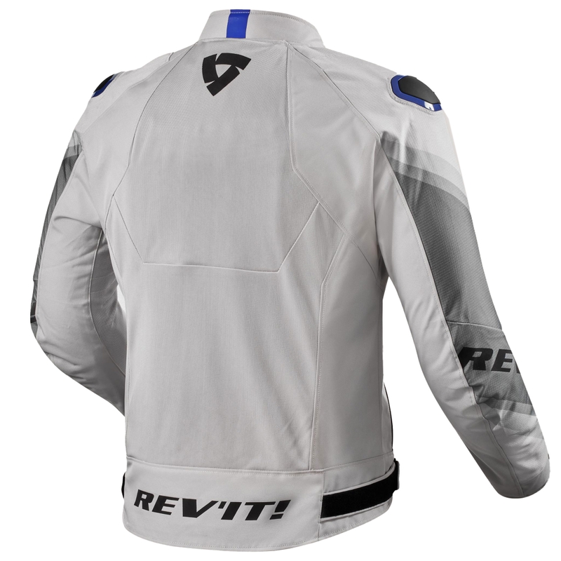 Blouson moto Revit Quantum 3 Air argent-bleu